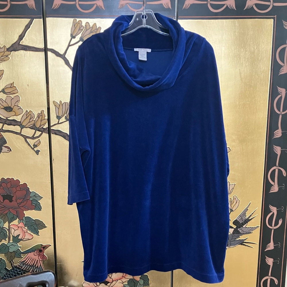 Joan Vass Cowl Neck Velour Big Top
